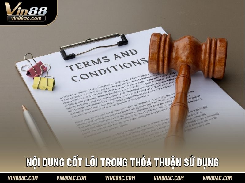 Nội dung cốt lõi trong thỏa thuận sử dụng
